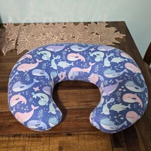 Whale Pattern Nursing Pillow